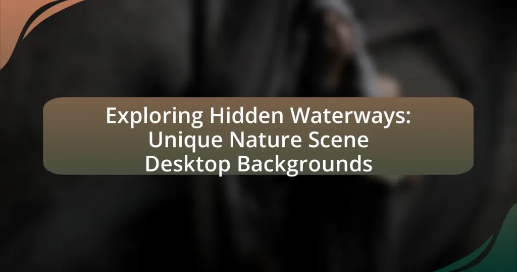 Exploring Hidden Waterways: Unique Nature Scene Desktop Backgrounds