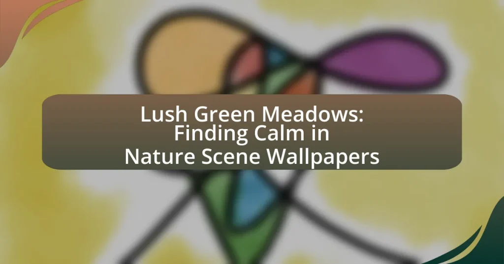 Lush Green Meadows: Finding Calm in Nature Scene Wallpapers