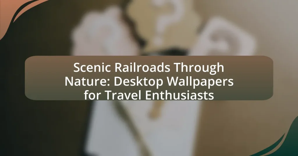 Scenic Railroads Through Nature: Desktop Wallpapers for Travel Enthusiasts