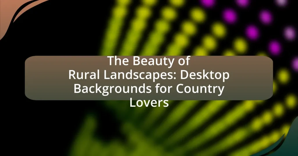 The Beauty of Rural Landscapes: Desktop Backgrounds for Country Lovers