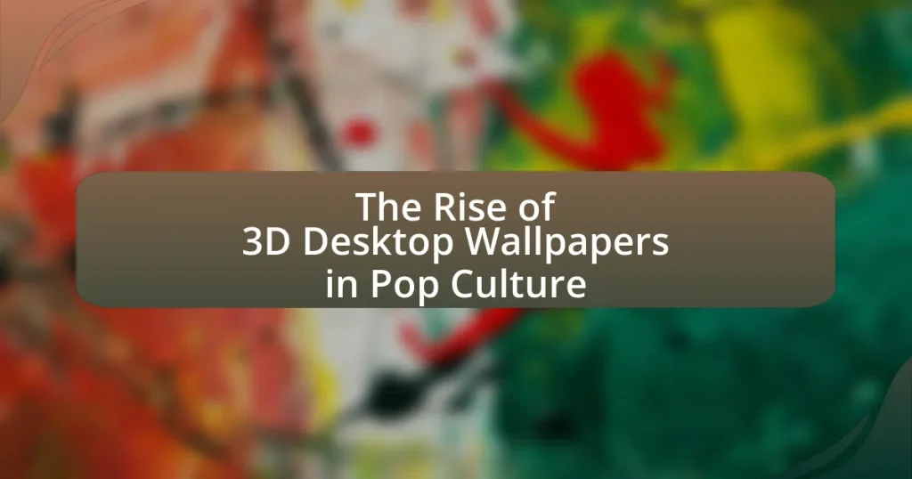 The Rise of 3D Desktop Wallpapers in Pop Culture