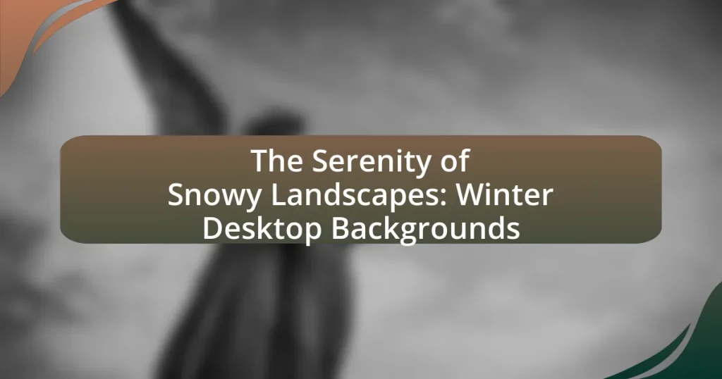 The Serenity of Snowy Landscapes: Winter Desktop Backgrounds