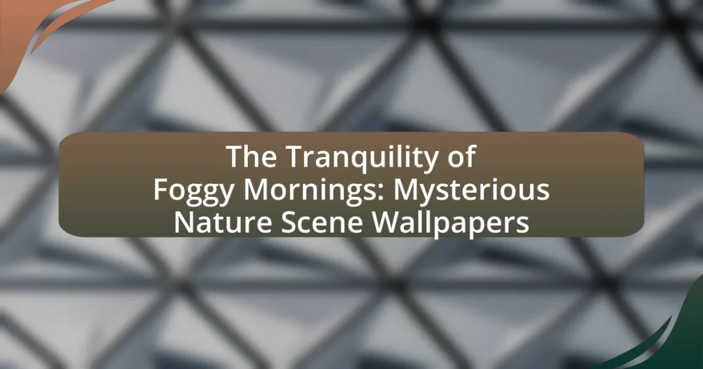 The Tranquility of Foggy Mornings: Mysterious Nature Scene Wallpapers