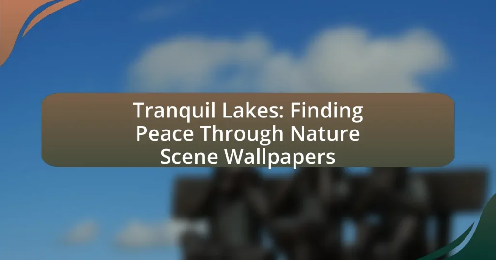 Tranquil Lakes: Finding Peace Through Nature Scene Wallpapers