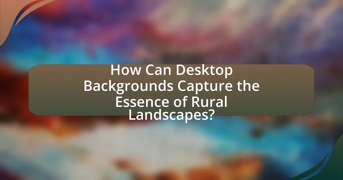How Can Desktop Backgrounds Capture the Essence of Rural Landscapes?