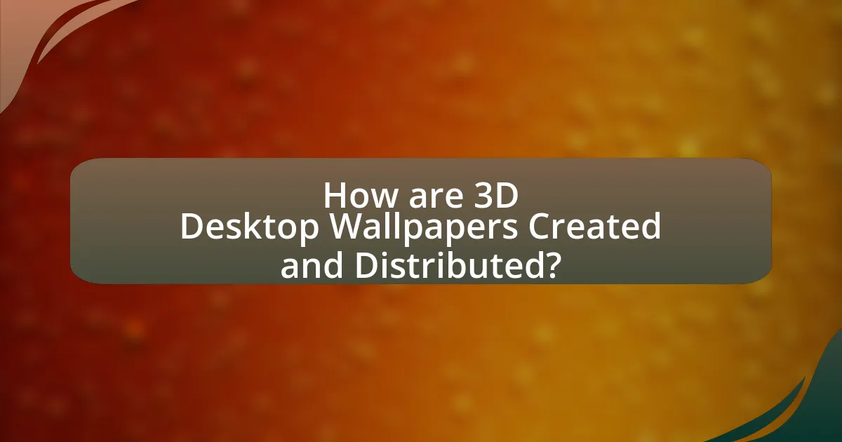 How are 3D Desktop Wallpapers Created and Distributed?