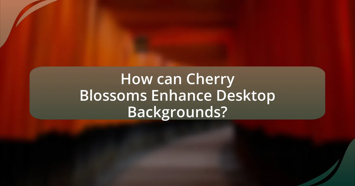 How can Cherry Blossoms Enhance Desktop Backgrounds?