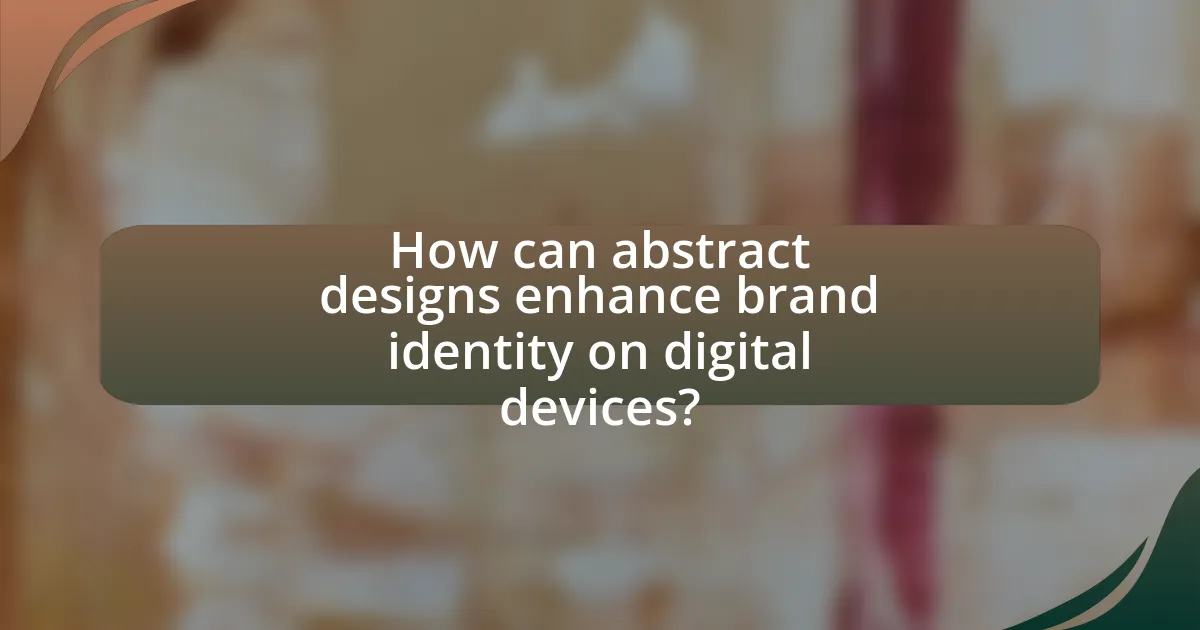 How can abstract designs enhance brand identity on digital devices?
