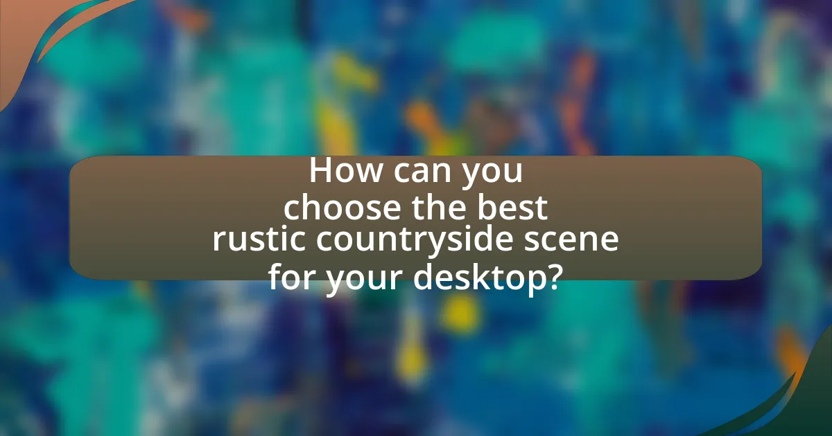 How can you choose the best rustic countryside scene for your desktop?