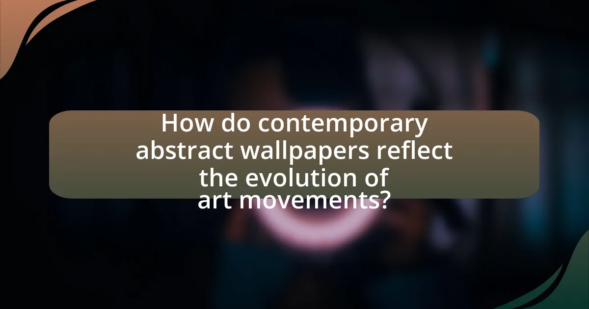 How do contemporary abstract wallpapers reflect the evolution of art movements?