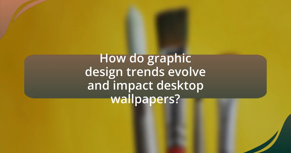 How do graphic design trends evolve and impact desktop wallpapers?