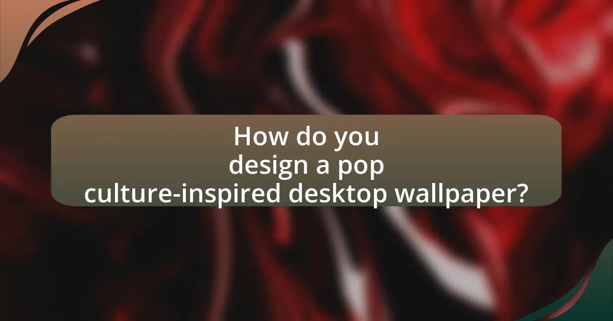 How do you design a pop culture-inspired desktop wallpaper?