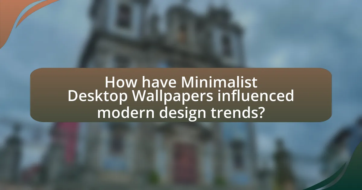 How have Minimalist Desktop Wallpapers influenced modern design trends?