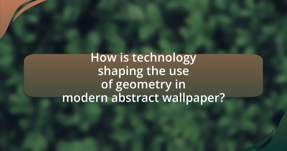 How is technology shaping the use of geometry in modern abstract wallpaper?