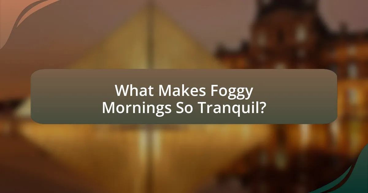 What Makes Foggy Mornings So Tranquil?