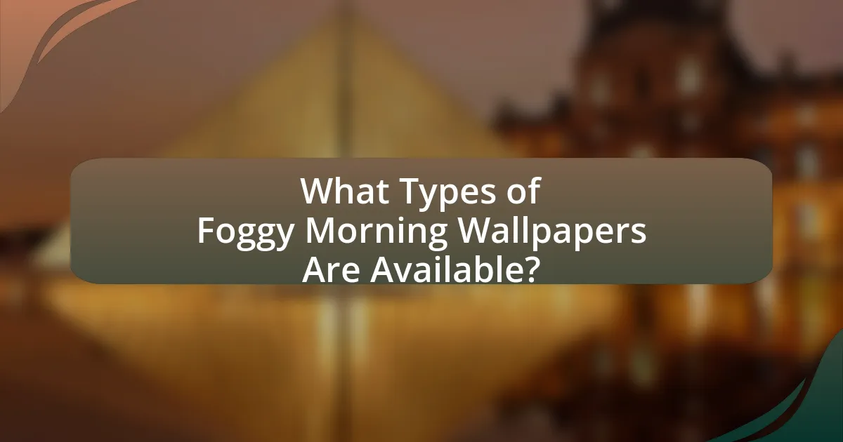 What Types of Foggy Morning Wallpapers Are Available?