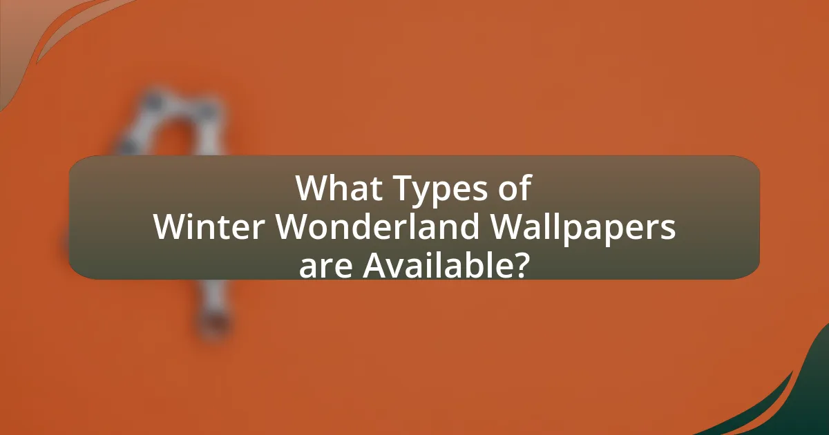 What Types of Winter Wonderland Wallpapers are Available?