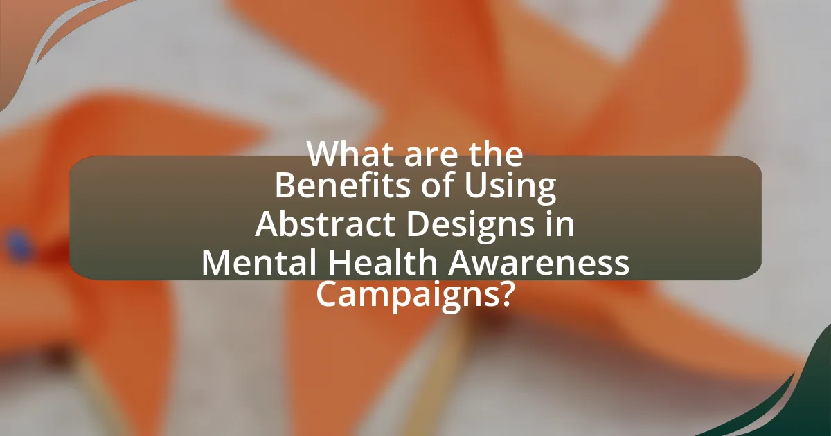 What are the Benefits of Using Abstract Designs in Mental Health Awareness Campaigns?