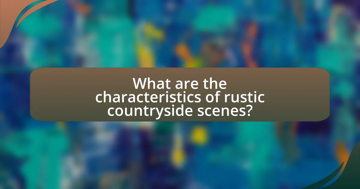 What are the characteristics of rustic countryside scenes?
