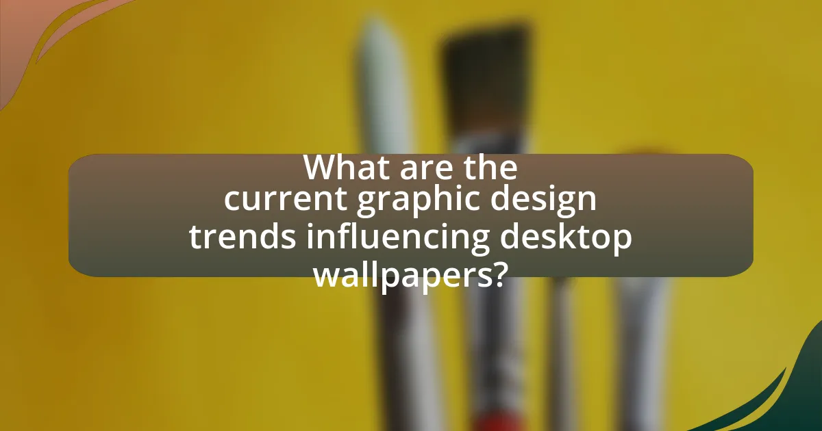 What are the current graphic design trends influencing desktop wallpapers?