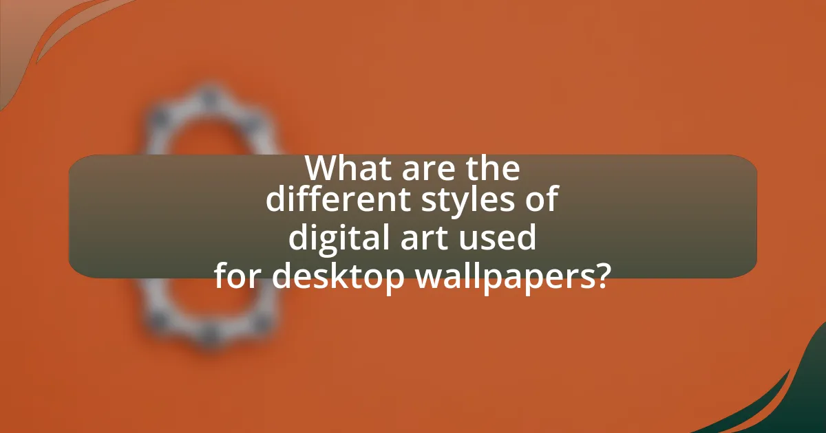 What are the different styles of digital art used for desktop wallpapers?