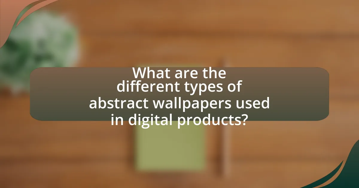What are the different types of abstract wallpapers used in digital products?