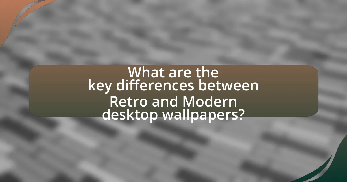 What are the key differences between Retro and Modern desktop wallpapers?