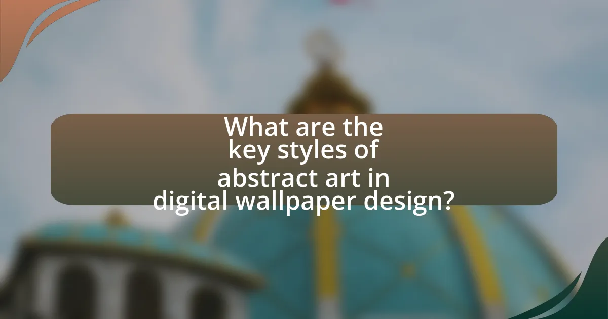 What are the key styles of abstract art in digital wallpaper design?