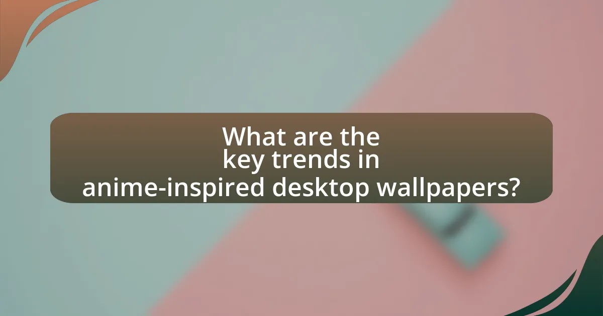 What are the key trends in anime-inspired desktop wallpapers?