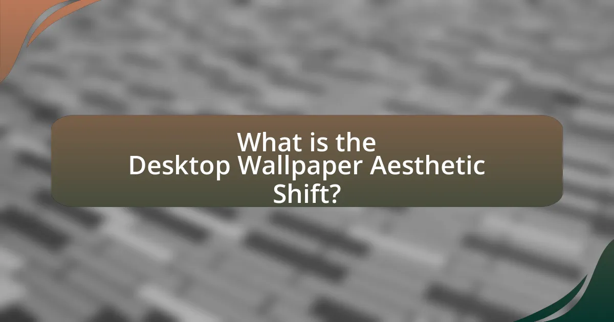 What is the Desktop Wallpaper Aesthetic Shift?