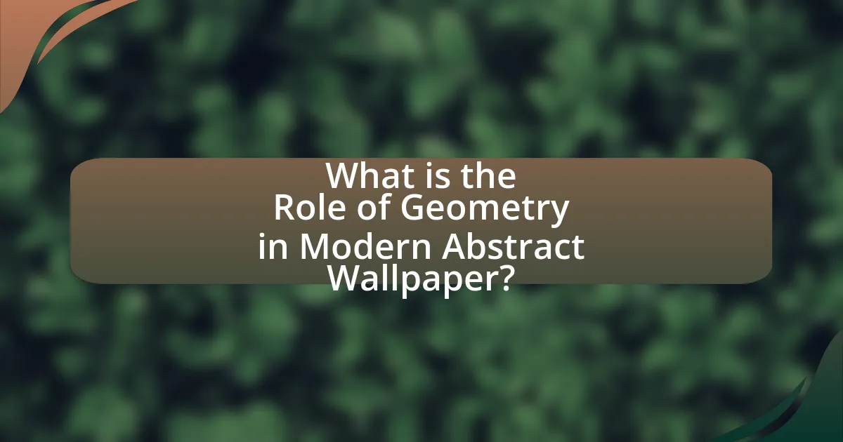 What is the Role of Geometry in Modern Abstract Wallpaper?