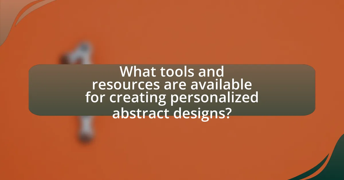 What tools and resources are available for creating personalized abstract designs?