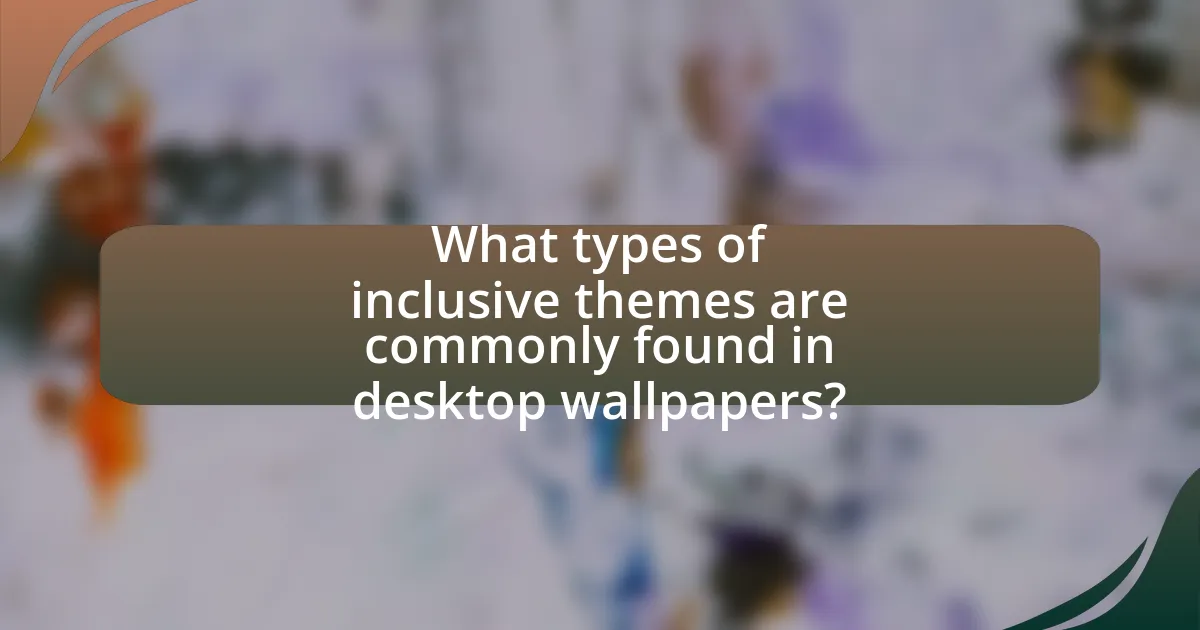 What types of inclusive themes are commonly found in desktop wallpapers?