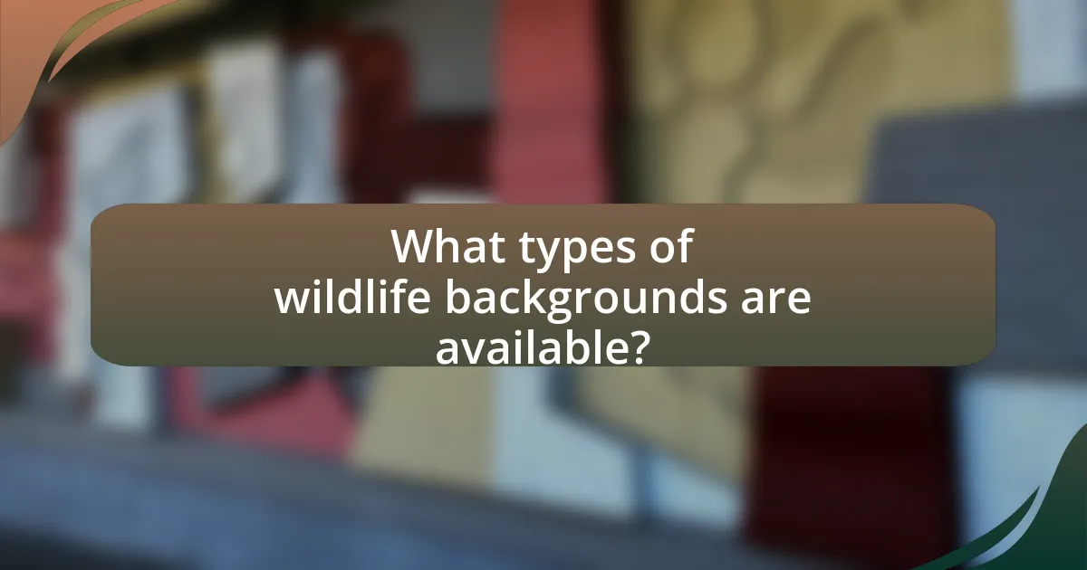 What types of wildlife backgrounds are available?